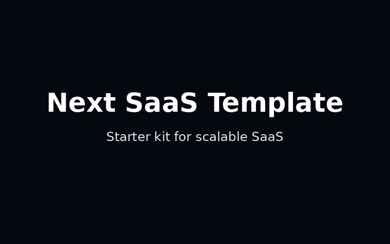 Next SaaS Template preview
